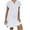 Blanc, variante sur Meichang Robes pour Femmes Grande Taille Décontractées en Coton et Lin Robes à Encolure en V Fendue à Manches Courtes Robes Mini Unies Fluides Coupe Ample Robes de Plage Rose TTTTG