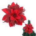 thumbnail image 3 of 20PCS Christmas Poinsettia Flower Creative Artificial Flower Xmas Tree Flower, 3 of 10