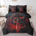 thumbnail image 1 of 7Pcs Fire Dragon Comforter Set Twin, Sword Theme Dragon Decor Bedding Sets Bed In A Bag With Flat Sheet And Fitted Sheet, Fierce Animal Bed Set With 2 Pillowcases & 2 Throw Pillow Covers, 1 of 5