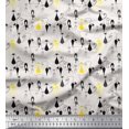 thumbnail image 1 of Soimoi Rayon Fabric Cat Animal Printed Fabric 1 Yard 56 Inch Wide, 1 of 3