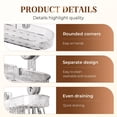 thumbnail image 4 of CHENMEI Support de Rangement à Ventouse Ondulée Nouvelle Tablette de Douche Mobile Ventouse Sans Perçage Étagère de Rangement Murale Style Glacier Motif, 4 of 9