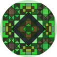 thumbnail image 1 of Ahgly Tapis d'Intérieur Lavable en Machine Carré Vert Forêt Foncé, 3 Pieds Carré, 1 of 7
