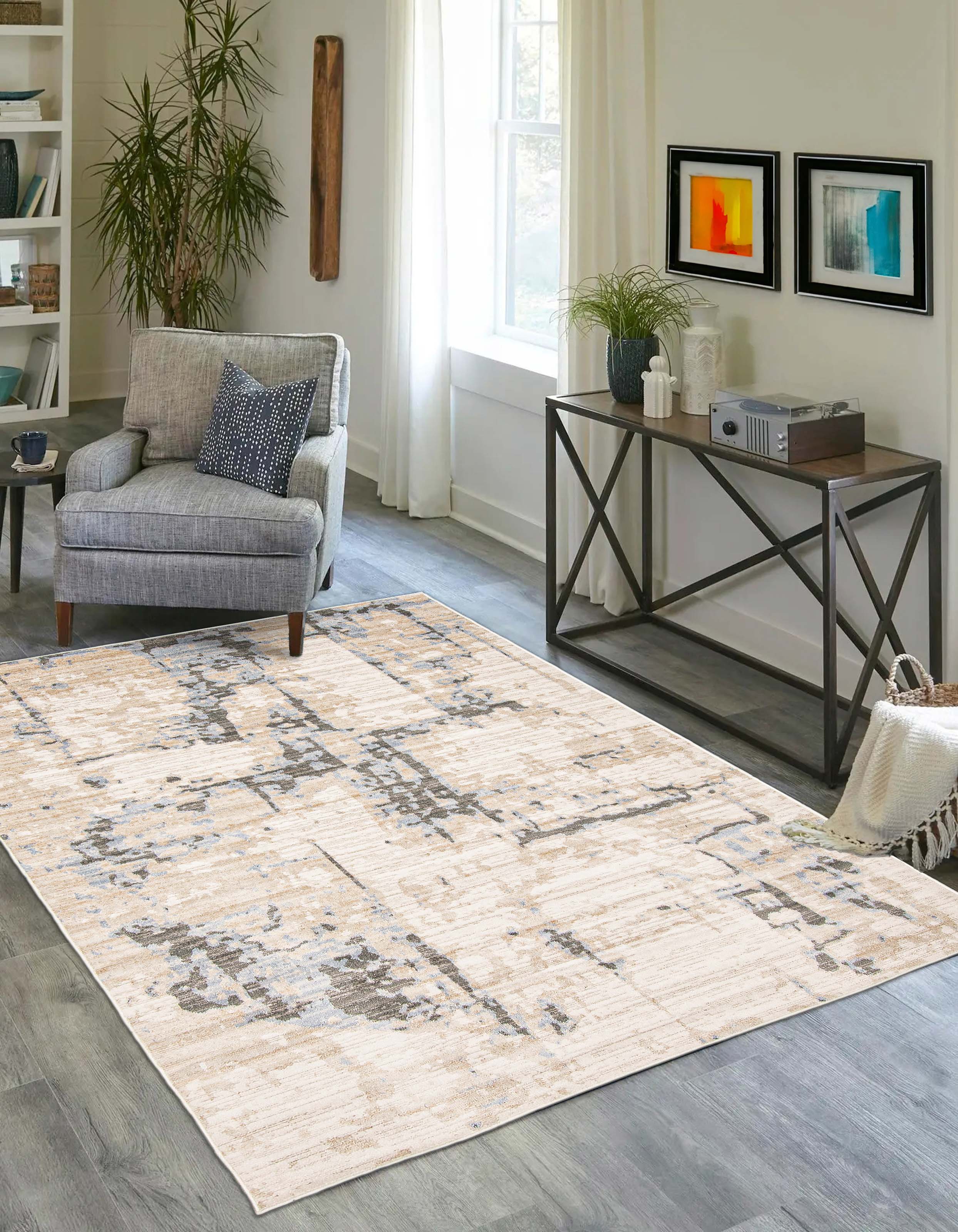 ECARPET Celeste Tapis Contemporain / Moderne pour Salon, Chambre, Salle A Manger, Entrée, Couloir et Plus Encore.