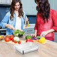 thumbnail image 3 of Amzcrzy Kitchen Appliances Stainless Steel Food Preparation Box Refrigerator Preservation Box Sub Hot Pot Side Box Rectangular Outdoor Cooking Picnic Box Picnic Blanket Kitchen Utensils Set, 3 of 4