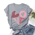 thumbnail image 1 of Styesk T-Shirts pour Femmes Saint-Valentin Graphique Décontracté Grande Taille Hauts Imprimé Cœur Hauts de Sortie Confortables Doux Col Rond T-Shirts Chandail Mode Léger Manches Courtes T-shirt, 1 of 3