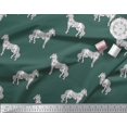 thumbnail image 2 of Soimoi Polyester Crepe Fabric Horse Block Printed Fabric 1 Yard 42 Inch Wide, 2 of 3