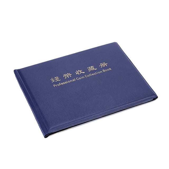 Fridja Album de Collection de Pièces à 240 Pochettes, Livre Commémoratif pour Porte-Monnaie. un Album de Collection de Pièces en PVC Bleu avec Texte Doré sur la Couverture Lisant « Professional Coin Collection Book ». l'Album Mesure 210x150 mm (8,27 X 5,91 Pouces) et Comprend 10 pages, Chaque Page Tenant 24 Pcs, Accueillant des Pièces d'Un Diamètre Inférieur à 28 mm et une Épaisseur Inférieure à 2 mm. Idéal pour Ranger et Exposer des Pièces
