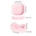 thumbnail image 3 of Pisexur Japanese Style Straw Plastic Spit Skeleton Dessert Fruit Nut Snack Dining Table Pink,Free Size, 3 of 7