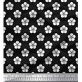 thumbnail image 1 of Soimoi Black polyester Crepe Fabric Artistic Floral Printed Fabric 1 Yard 52 Inch Wide, 1 of 3
