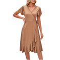 thumbnail image 1 of Birdeem Robe d'Été Mode Femme Col Rond Robe Poupée Vendue Sans Manches Plissée, 1 of 6
