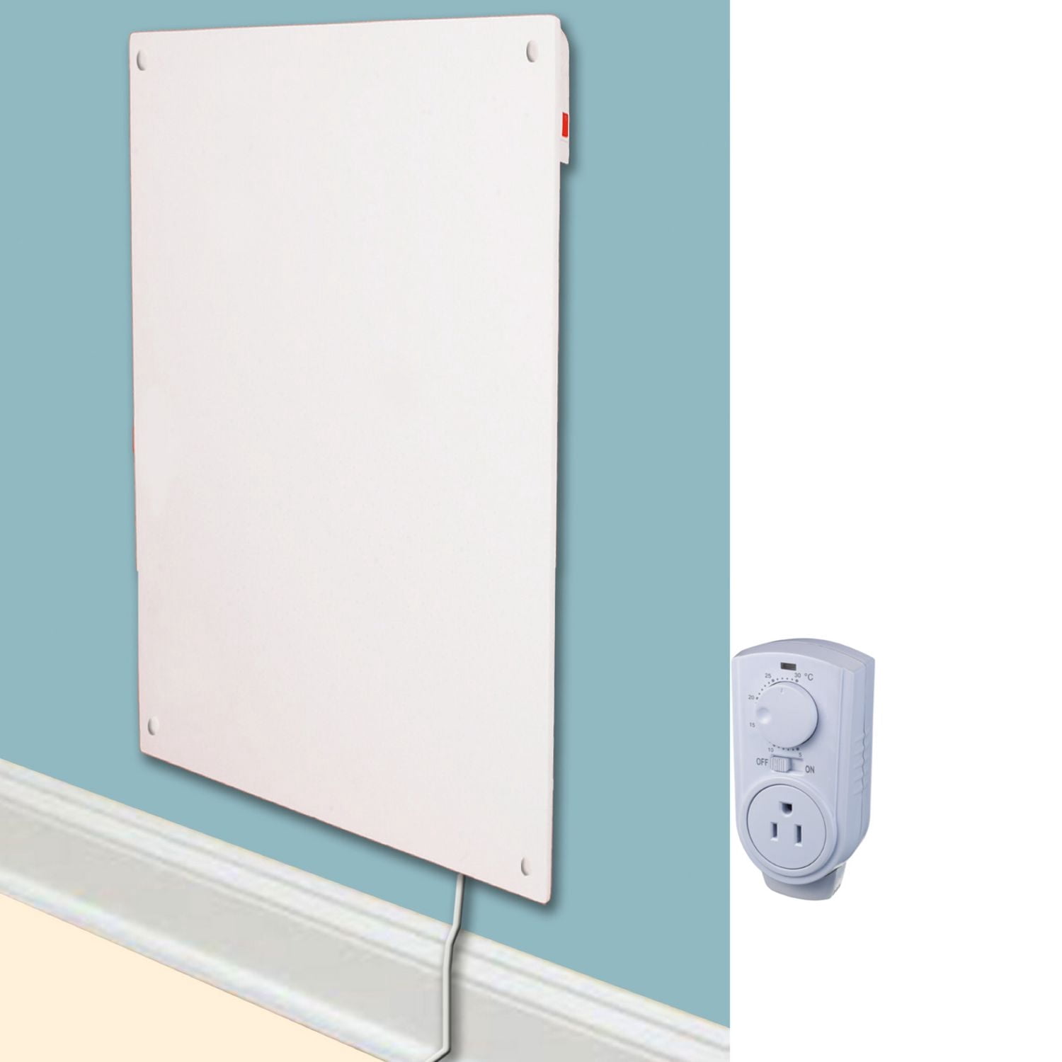 Amaze Heater 600w with Plug-in Thermostat Electric Panel Room Heater