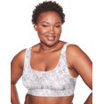 thumbnail image 1 of Bali Womens Comfort Revolution EasyLite Seamless Wirefree Bra, S, White Print, 1 of 6