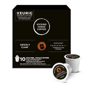 Kicking Horse Grizzly Claw, Roast foncé, K-Cup Coffee Des pods, 10 Nombre