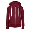 thumbnail image 1 of Summer Saving Clearance ! Hoodies for Women Solid Hooded Sweatshirt Basic Zip-Up Jacket Long Sleeve Top with Pockets Plus Size, 1 of 2