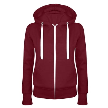 Bigersell Chandails à Capuche Zippés pour Femmes Chandails à Capuche Zippés pour Femmes Chandail à Capuche Doublé en Molleton Cardigan Veste Chandails à Capuche avec Poches Chandail Manteau d'Extérieur Bordeaux-A m