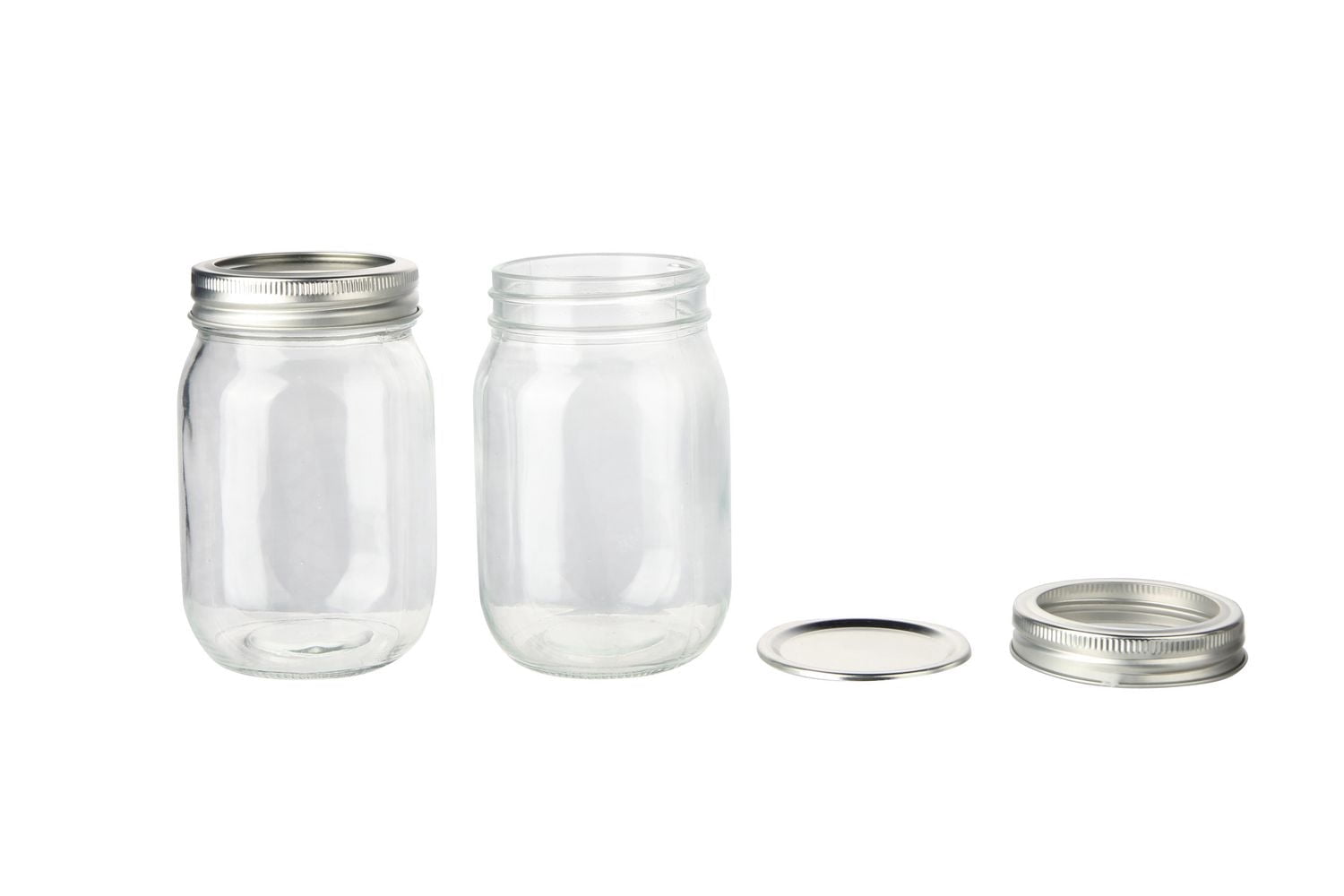 Mainstays Clear Glass Canning Jars, 500ml, 12 Piece