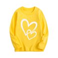 thumbnail image 1 of Plebaso Garçons Filles Chandails à Manches Longues en Coton T-Shirts à Enfiler Imprimés de Cœurs Blouses Décontractées à Col Rond pour Enfants, 1 of 2