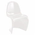 thumbnail image 4 of Heavenly Collections | Modern S-Shaped Plastic Dining Chairs (Set of 4) - Mid-Century Retro High Gloss Shiny White Cantilever Side Chairs for Kitchen & Dining Area, 4 of 11
