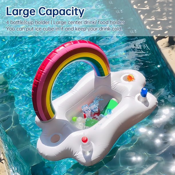Porte Gobelet Gonflable Piscine,Support Gonflable de Boisson avec 5 Porte Gobelet Gonflable Piscine,Support Gonflable de Boisson avec 5