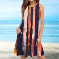 thumbnail image 1 of Ovzne Robes d'Été pour Femmes 2025 Robe Décontractée Ample d'Été Imprimée Sans Manches Col en V Ensemble Haut/chemise Grande Taille Maxi Robe Imprimée Liquidation, 1 of 7