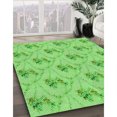 thumbnail image 3 of Ahgly Company Machine Washable Indoor Square Transitional Emerald Green Area Rugs, 6' Square, 3 of 7