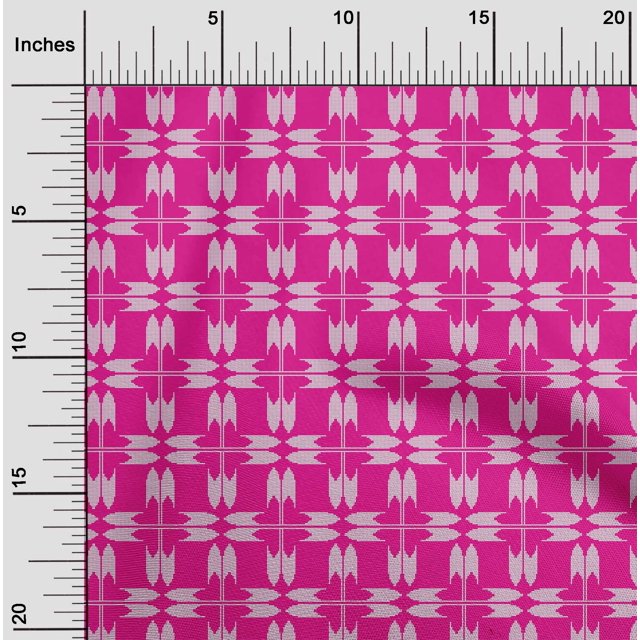 oneOone Viscose Chiffon Fabric Arrow Sign Kasuri Printed Craft Fabric BTY 42 Inch Wide