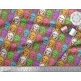 thumbnail image 2 of Soimoi Velvet Fabric Skull Halloween Fabric Prints by Yard 58 Inch Wide, 2 of 3