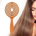 thumbnail image 3 of Detangling Brush, Hair Detangling Brush Faster Anti-static Comfortable with Versatile Design for Curly Hair Yellow,Brown,Rose Red, 3 of 8
