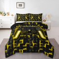 thumbnail image 2 of YST Kids Modern Gamer King Size Comforter Sets for Boys, Black Reversible, Yellow, 2 of 7