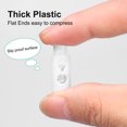 thumbnail image 3 of Unique Bargains 50 Pcs Verrous de Cordon à Ressort Clips en Plastique Attache Double Trous Corde Toggle Slider, Blanc, 3 of 7