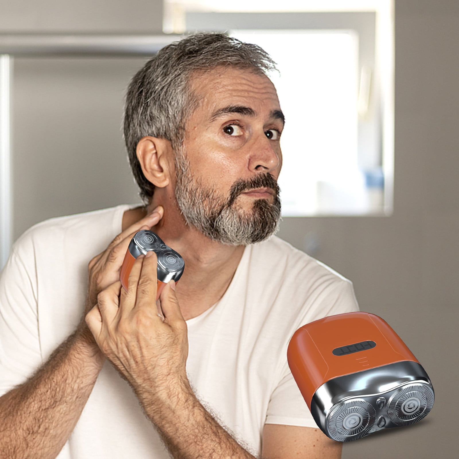 Dvkptbk Electric Shaver Shaver for Men Pocket Size Mini Portable Shaver Wet and Dry Mens Shaver USB Rechargeable Shaver Charging Easy One-Button Use Suitable for Home,Car Home Appliances