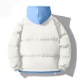 thumbnail image 4 of Yuyuzo Hoodies Puffer Jackets for Women Long Sleeve Stand Collar Drawstring Button Zipper Coats with Pockets, 4 of 5