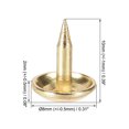 thumbnail image 3 of Unique Bargains 8mm Dia 10mm Height Gold Tone Round Thumb Nail Tacks 50 Pack, 3 of 3