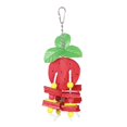thumbnail image 3 of TISHITA Wood Hanging Bird Chewing Toy, Large Medium Parrot Cage Swing and Standing Toy Strawberry, 3 of 7