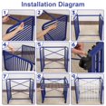 thumbnail image 4 of EDTara Art Drying Rack, 16 Removable Shelves Mobile Paint Drying Rack with Lockable Castors, Canvas Rack Art Storage Ideal for Schools and Art Studios 18" D x 26" W x 26" H Blue, 4 of 7