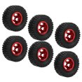 thumbnail image 1 of RC Car Tires And Wheels, Improve Appearance Stable Driving Replacement RC Car Tires  For WPL C14 C24 C34 C44 Red, 1 of 8