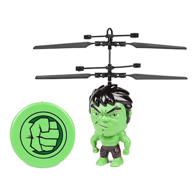 Marvel Licensed Hulk 3.5 Inch Flying Figure IR UFO Big Head Helicopter - 33244