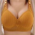 thumbnail image 2 of Ersazi Plus Size Nursing Bra Woman's Solid Color Comfortable Hollow Out Perspective Bra Underwear No Rims In Clearance Yellow M, 2 of 3