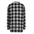 thumbnail image 4 of Veste à Imprimé Léopard pour Femmes, Veste Chemise à Carreaux Contrastées à Manches Longues, 4 of 6