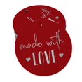 thumbnail image 1 of Inkdotpot Made With Love Text Bottle Tag Real Silver Foil Favor Hang Tags 50 Pack, 1 of 6