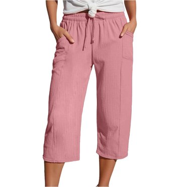 Women's Casual Pants High Waist Loose Fit Sportswear Straight Leg Trousers for Everyday Wear