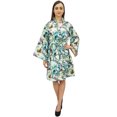 thumbnail image 2 of Bimba Kimono à Manches Longues Imprimé Floral pour Mariée avec Ceinture - 16, 2 of 5