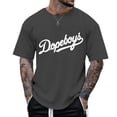 thumbnail image 4 of T-shirt à Manches Courtes pour Homme, Coupe Ample, Col Rond, Imprimé de Lettres, Décontracté et Populaire, 4 of 4