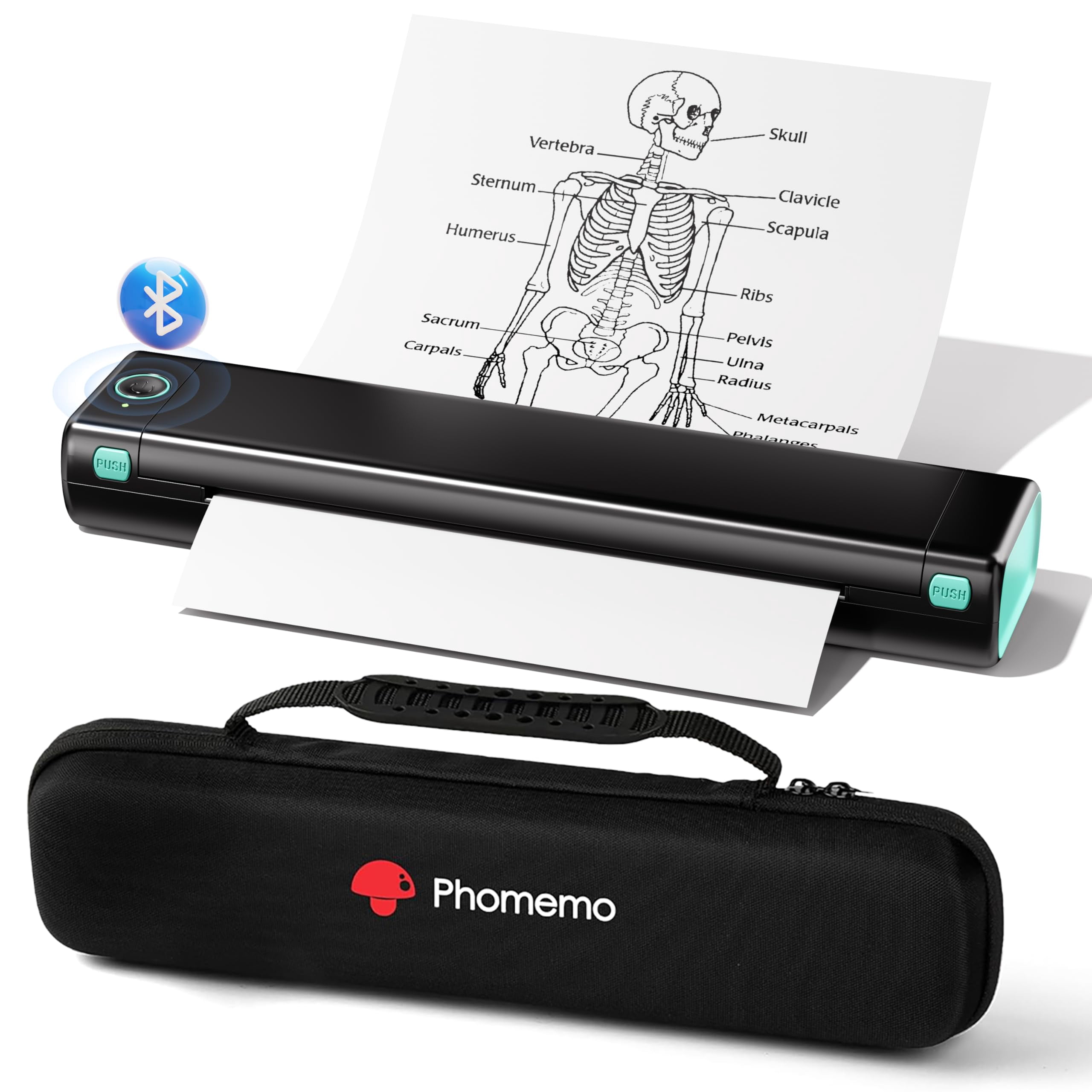Phomemo Portable Printers Wireless for Travel - Bluetooth Thermal Printer Supports 8.5" X 11" Letter, Inkless Printer Compatible