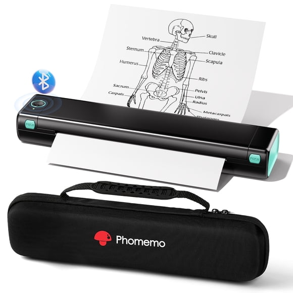 Phomemo Imprimantes Portables Sans Fil pour Voyage - Imprimante Thermique Bluetooth Prend en Charge les Lettres 8,5 Pouces X 11 Pouces, Imprimante Sans Encre Compatible