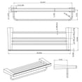 thumbnail image 3 of Multi-Rod Towel Rack With A Chrome Plated Toilet Paper Holder Accessory Set AI-13330, 3 of 5