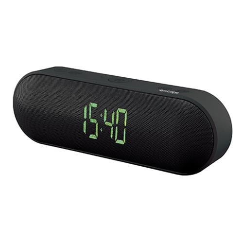Escape Platinum SPBT009 Haut-Parleur Bluetooth Radio Réveil Double Alarme FM Micro SD USB Noir