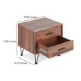 thumbnail image 3 of Benzara BM154627 Contemporary 2 Drawers Wood Nightstand, Brown, 3 of 3
