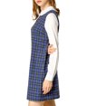 thumbnail image 4 of INSPIRE CHIC Robe de Noël pour Femme Peter Pan Années 60 à Blocs de Couleur Mini à Manches Longues Robes TG Bleu, 4 of 8