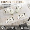thumbnail image 4 of Stmoze Dining Table Set for 4, 5 Pieces Faux Marble Kitchen Table and Chairs Set, Rectangle Dining Table with 4 Velvet Dining Chairs, Modern Kitchen Set, Dining Set for Home, Apartment, Beige+Gray, 4 of 6